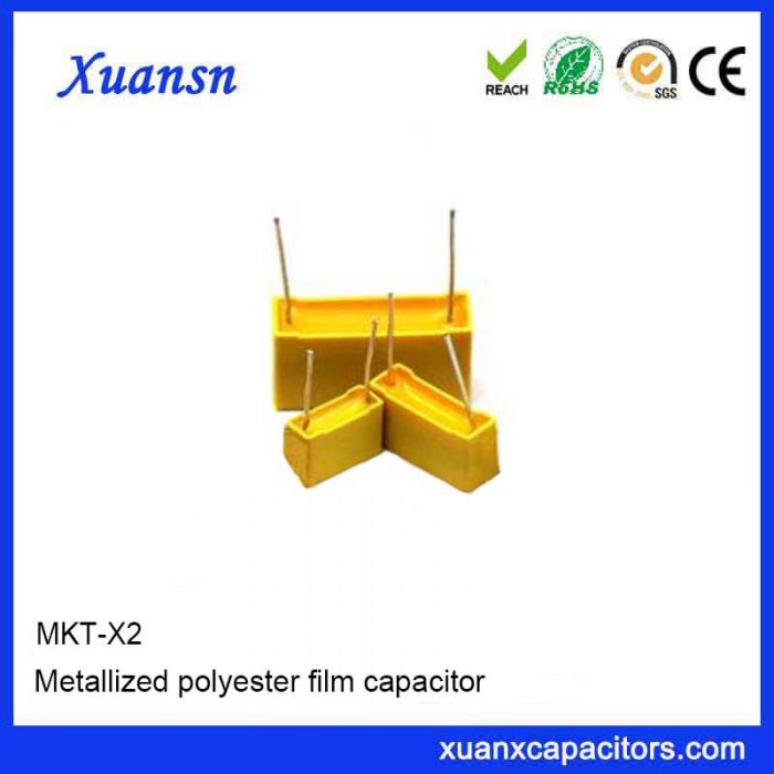 Anti-jamming X2Mkt polyester film capacitor