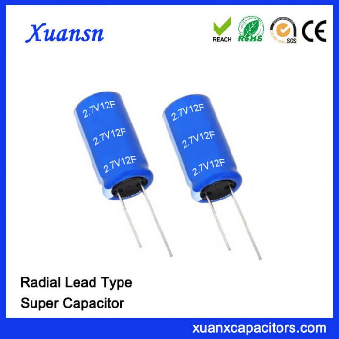 2.7V 12F Super Capacitor