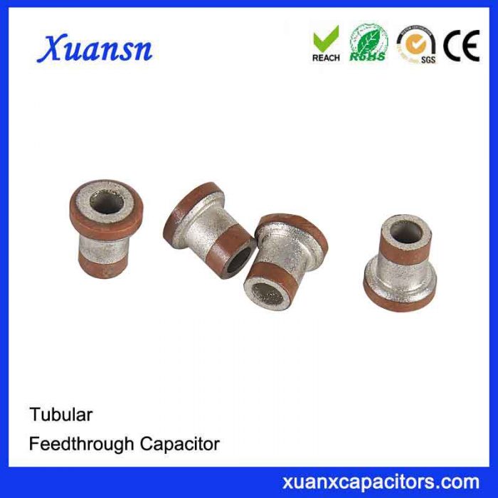 Tubular feedthrough capacitor G1915